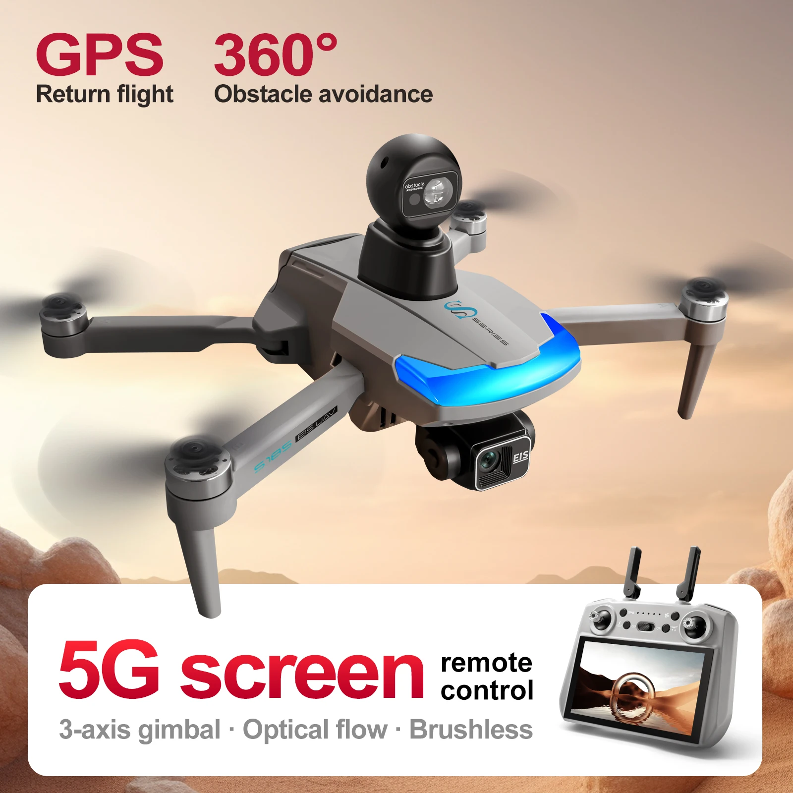Drone Gps Mount - S185 Drone Profesional 2.7K HD Kamera