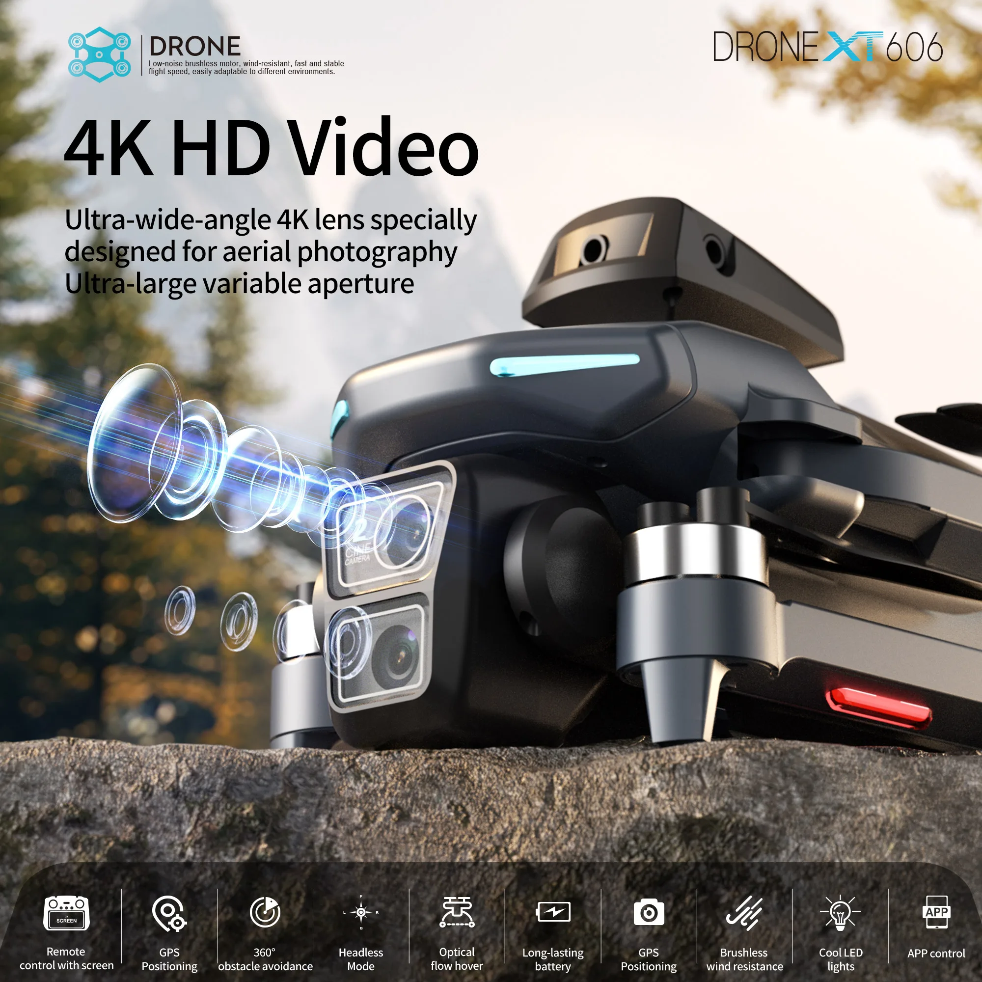 Drone GPS XT606 MAX Asli 4k Pr - Drone Gps Mount ulasan dan harga