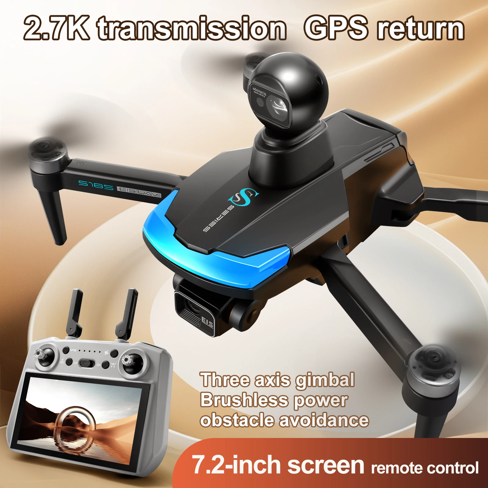 S185 Drone Profesional 2.7K HD - Drone Gps Mount ulasan dan harga